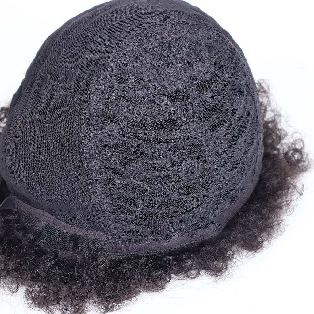 Kinky Curly Short Human Hair Wig