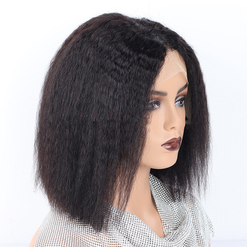 13x4 Lace Front Kinky Straight Human Hair wig