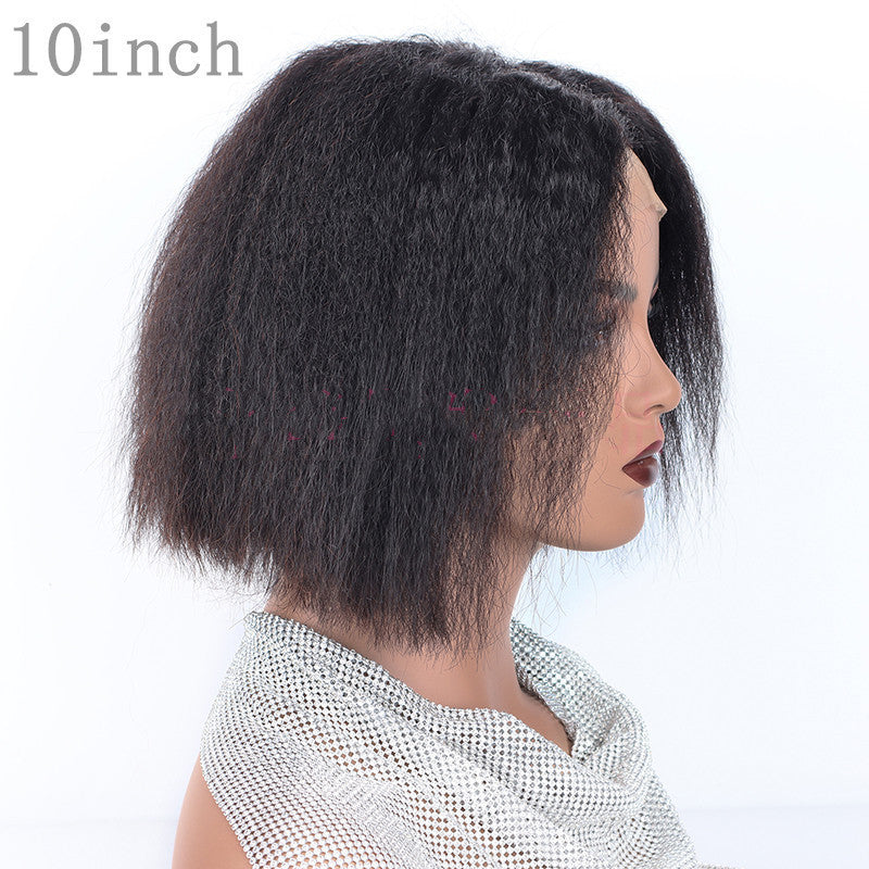 13x4 Lace Front Kinky Straight Human Hair wig