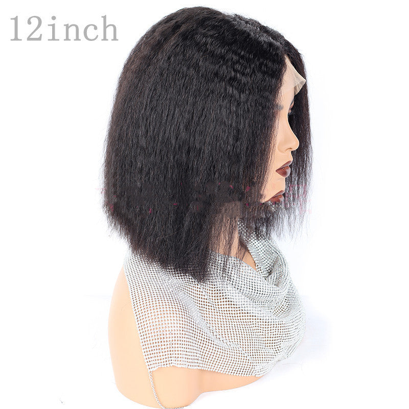 13x4 Lace Front Kinky Straight Human Hair wig