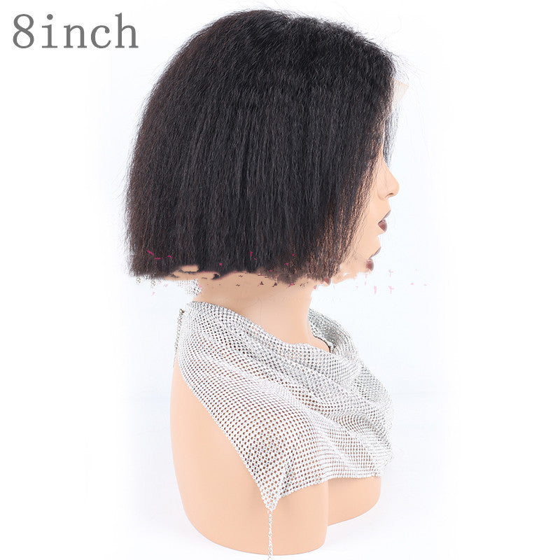 13x4 Lace Front Kinky Straight Human Hair wig
