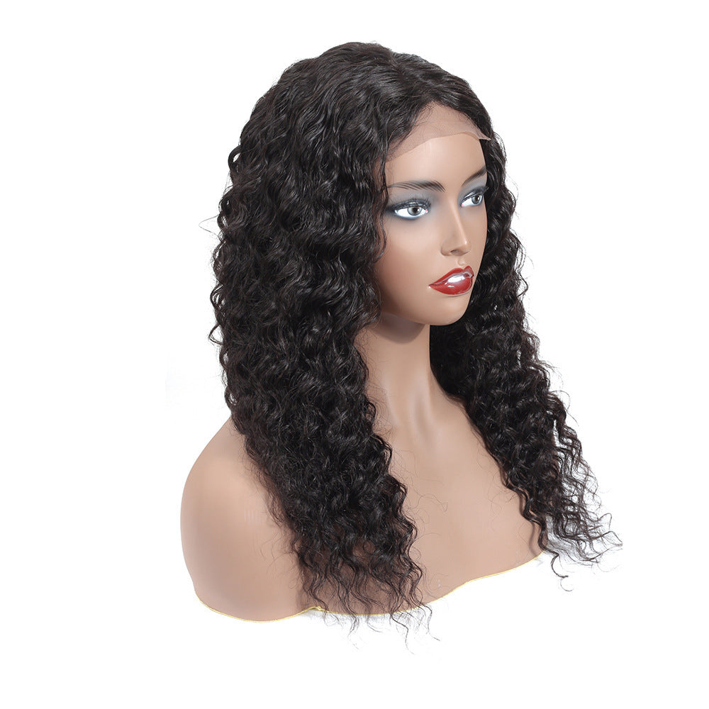 13x4 Front Lace European And American Wavy Human Hair Wig