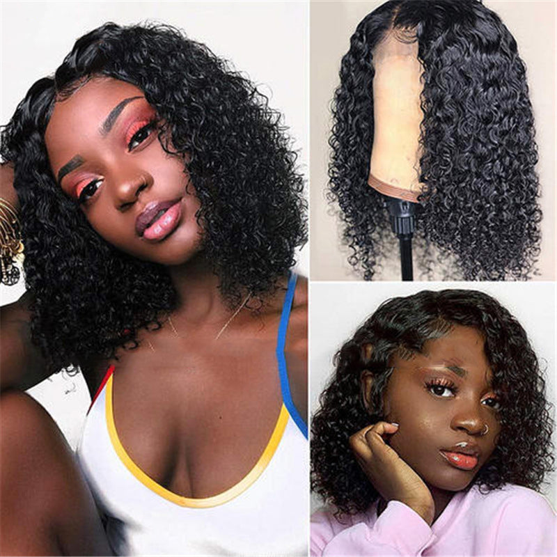 13x4 Lace Front Kinky Curly Brazilian Remy Human Hair Wig - 150% Density