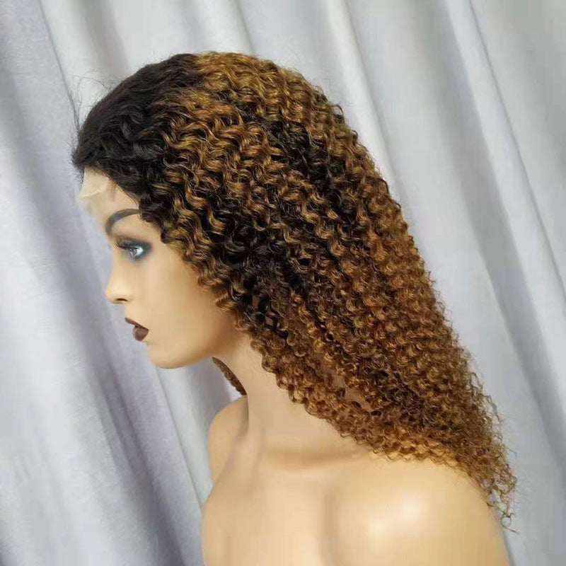 13x4 Front Lace Curly Human Hair Wig