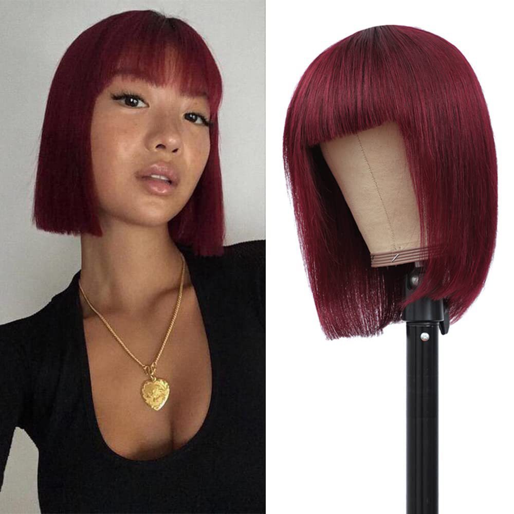 Human Hair Wig Full-head Wig Short Without Lace