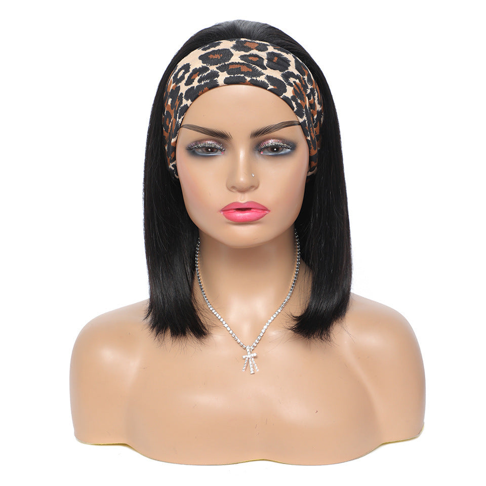 Headband Straight Bob Human Hair Wig