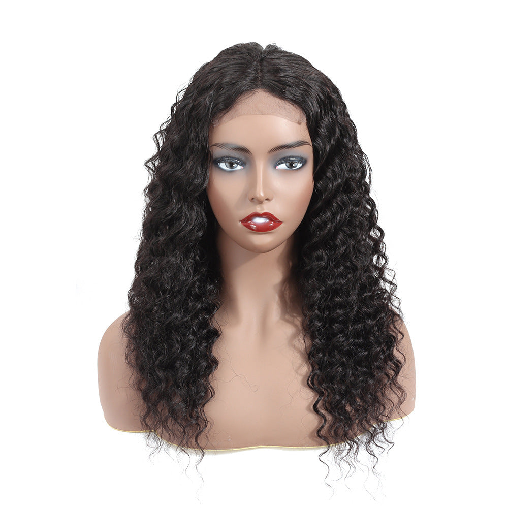 13x4 Front Lace European And American Wavy Human Hair Wig