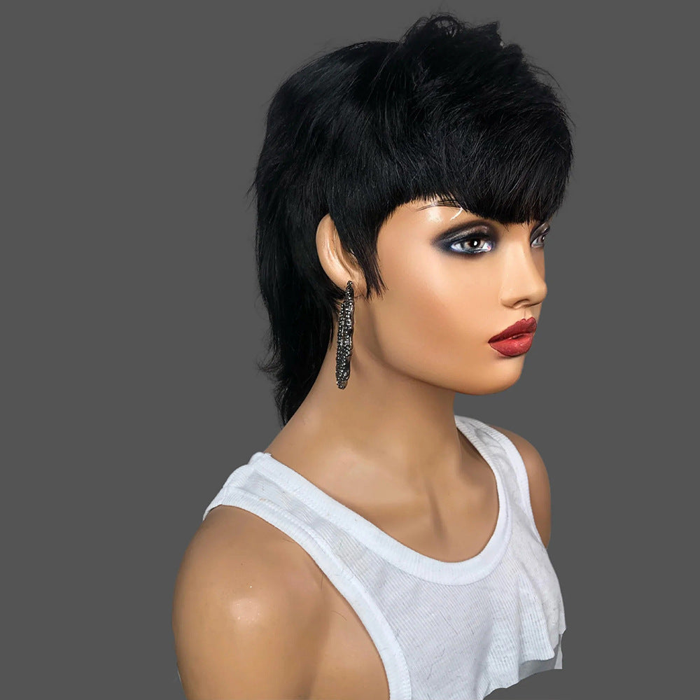 Human Hair Wig with bangs
