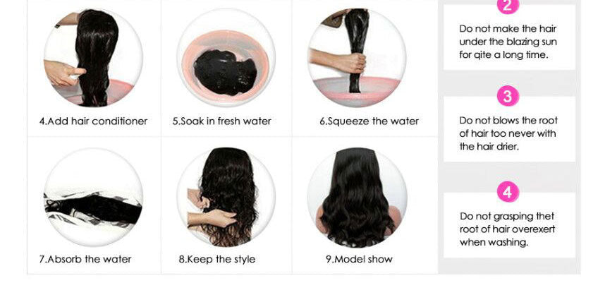 Brazilian Water Wave Headband Human Hair Wig