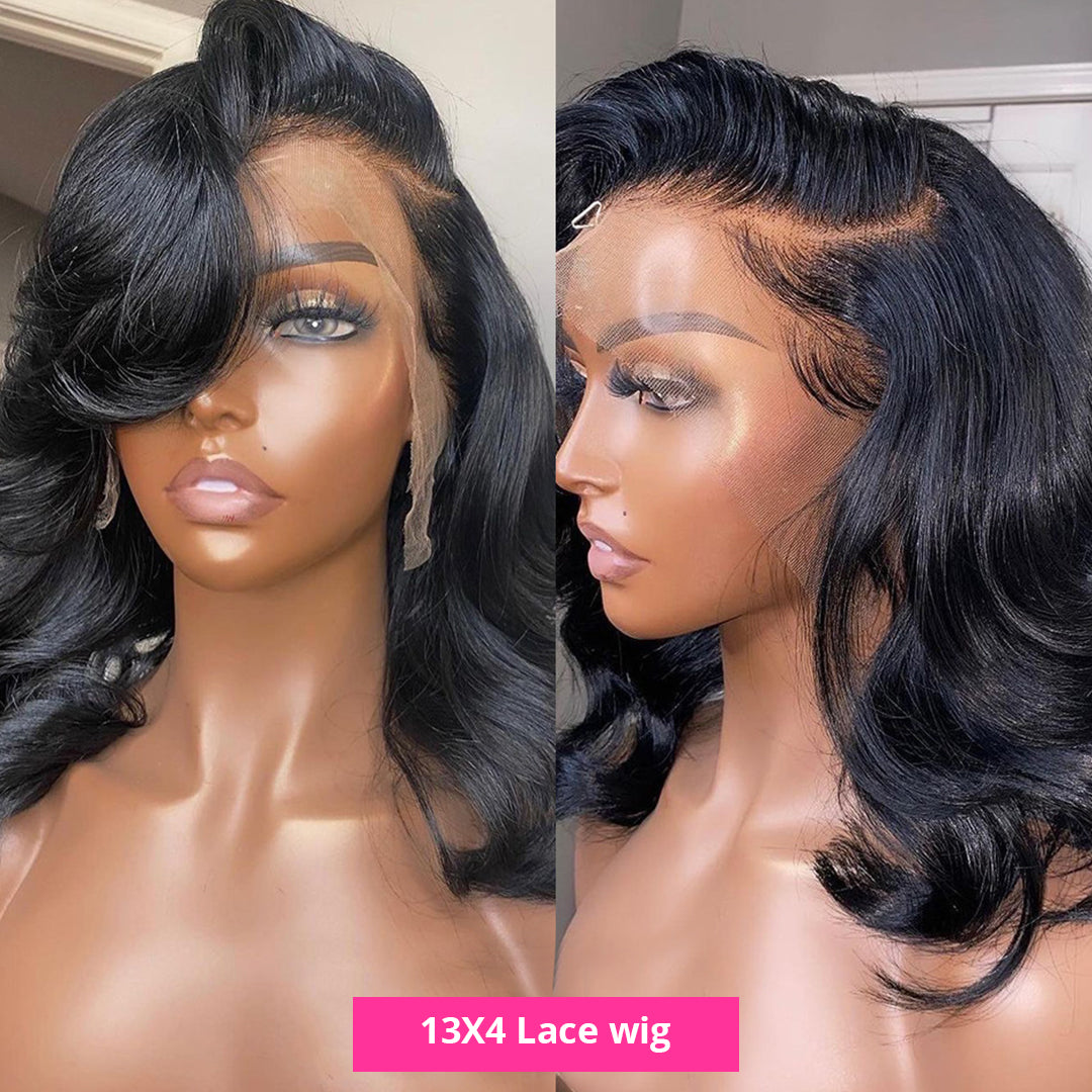 13X4 Lace Front Bob Brazilian Human hair wig - 150% Density