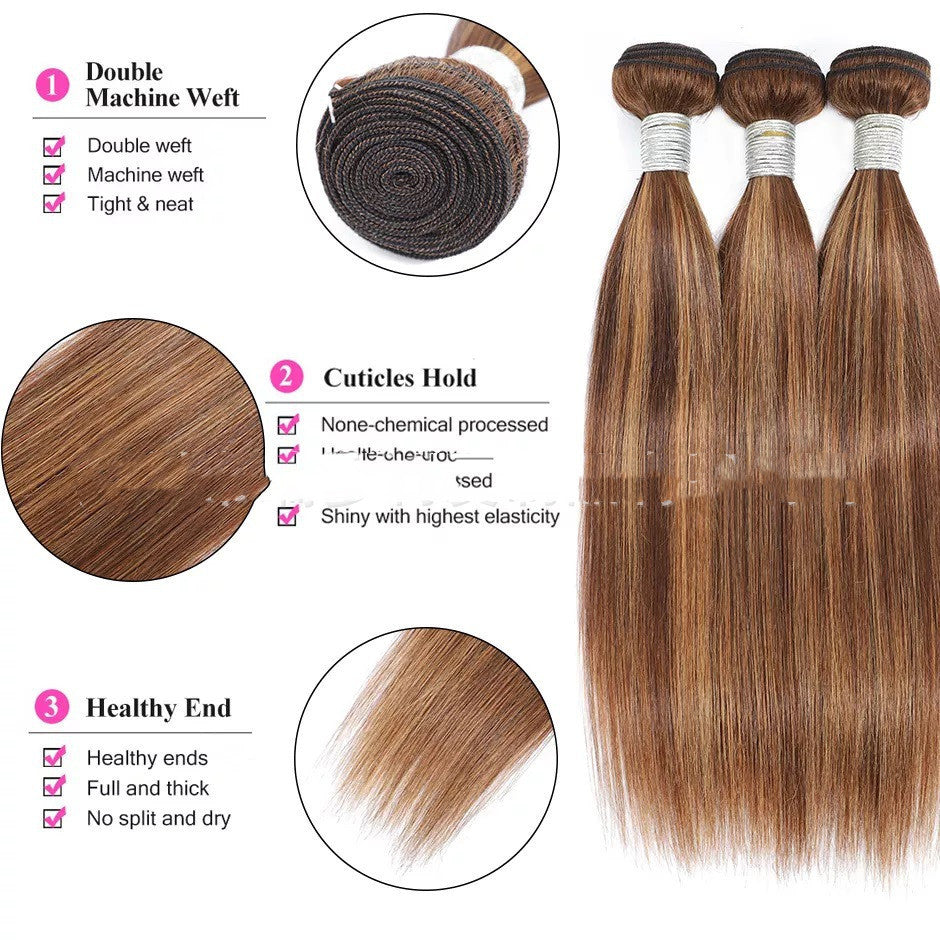 Piano Color Straight Human Hair Extension