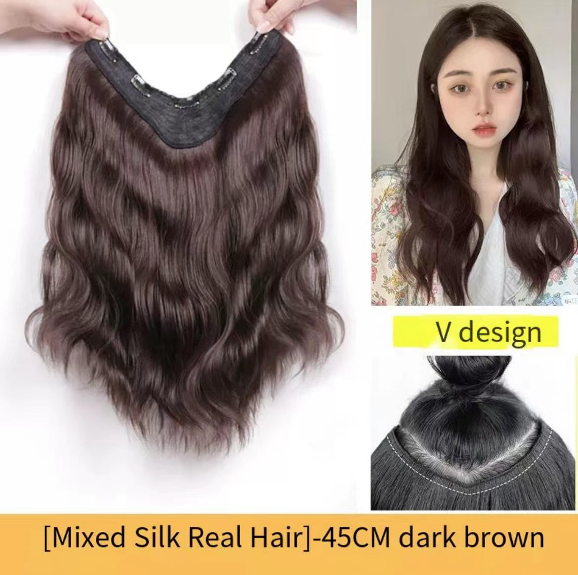 Curly Long Human Hair Wig - Fluffy And Invisible