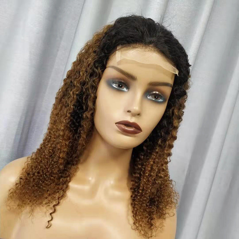 13x4 Front Lace Curly Human Hair Wig