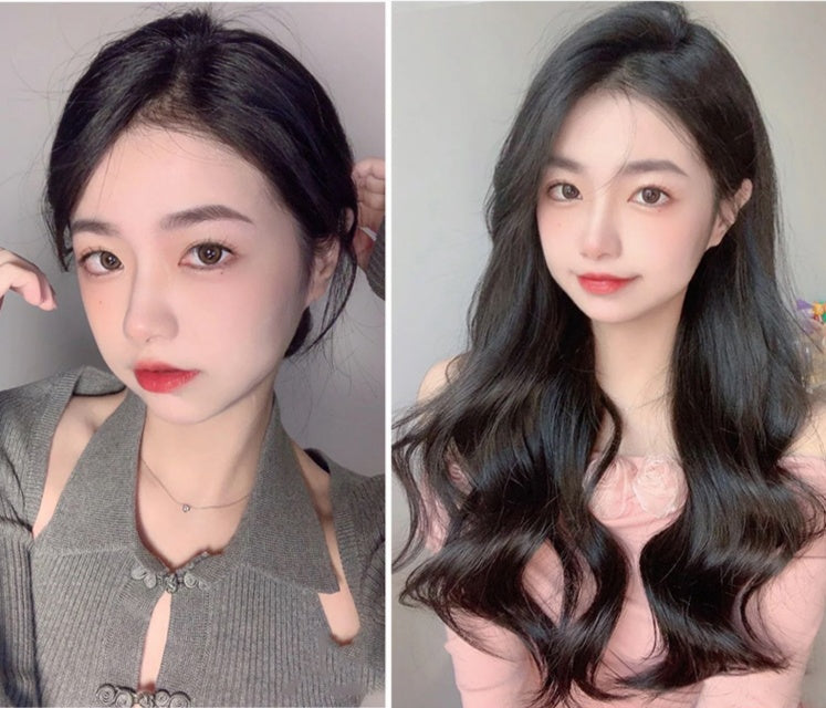 Curly Long Human Hair Wig - Fluffy And Invisible