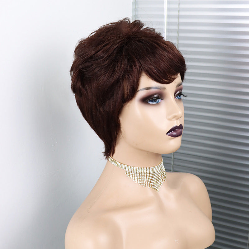 Short Wavy Pixie Cut Human Hair Wig