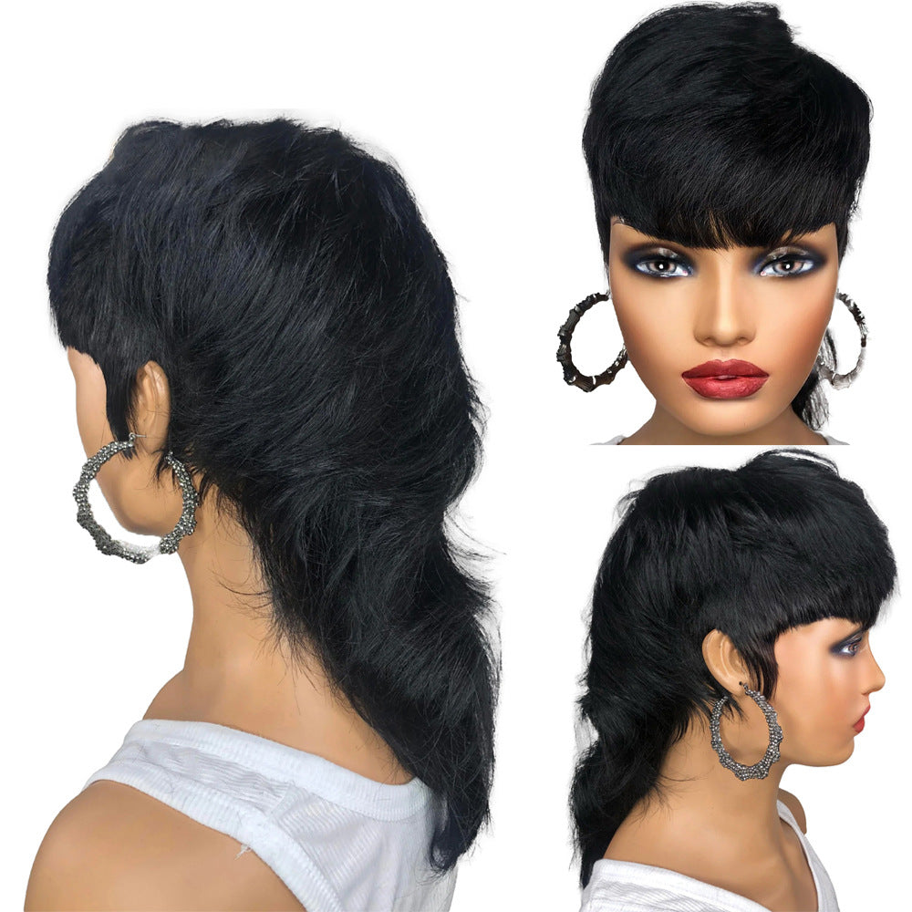 Human Hair Wig with bangs
